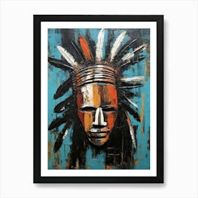 Iroquois Impressions in Masks - Native Americans Series Art Print
