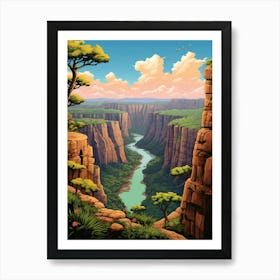 Blyde River Canyon Cartoon 1 Art Print