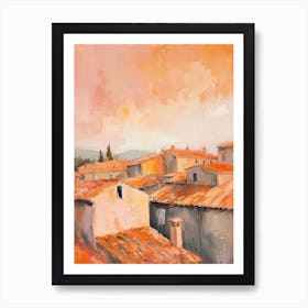 Tuscany Rooftops Morning Skyline 3 Art Print