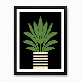 Mid Century Modern Planted Palm Art Print