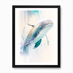 Baird S Beaked Whale Storybook Watercolour  (2) Art Print