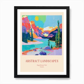 Colourful Abstract Banff National Park Canada 3 Poster Art Print