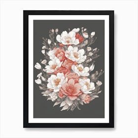 Peonies, flowers Art Print