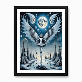 A Celestial Ballet Across Star Covered Canvas Art Print