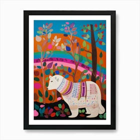 Maximalist Animal Painting Mongoose 1 Art Print