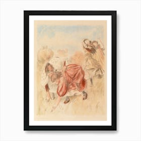 Children Playing Ball, Pierre Auguste Renoir 2 Art Print