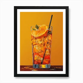 Orange Juice In A Glass 2 Art Print