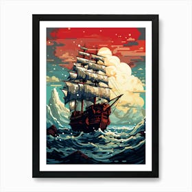 Sailing Ship In The Sea 1 Art Print
