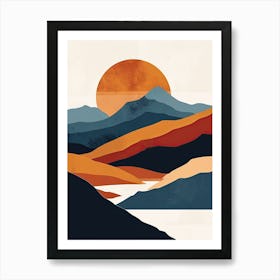 Sunset In The Sweden Mountains Art Print