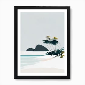 La Digue Island Seychelles Simplistic Tropical Destination Art Print