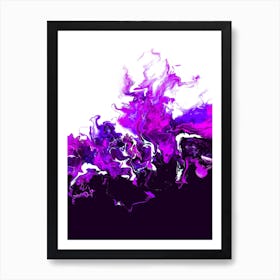 Purple Colorful Wave Art Print