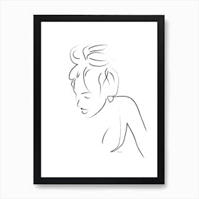 Salty-haired surfer Art Print