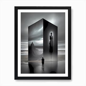 Man In A Cube Art Print