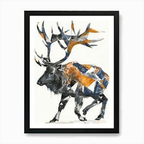 Abstract Elk Art Print