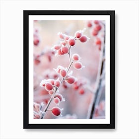 Frosty Botanical Winterberry 2 Art Print