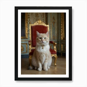 Cat On A Throne 1 Art Print