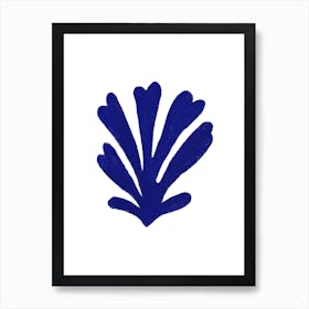 Palm Coral Blue Art Print