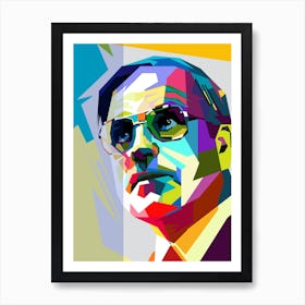 Helmut Josef Michael Kohl Chancellor Of Germany Pop Art WPAP Art Print