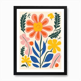 Flowers And Leaves 2 Art Print