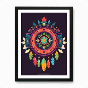 Bohemian Dream Catcher Art Print