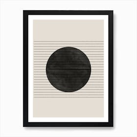 Black Circle, Japanese Minimalist Art Print