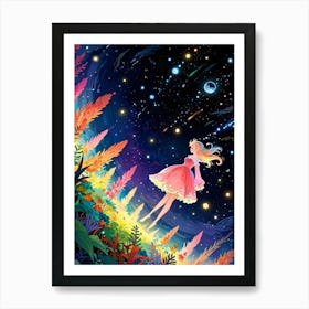 Girl In The Sky 2 Art Print