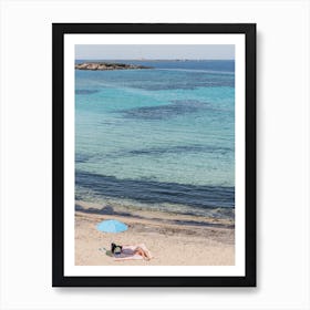 Sunbathing On The Beach Art Print