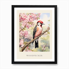 Beatrix Potter Inspired  Animal Watercolour Woodpecker 3 Art Print