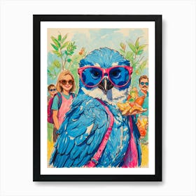 Blue Owl Art Print