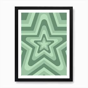 Starbeat Minty Fresh Green Art Print