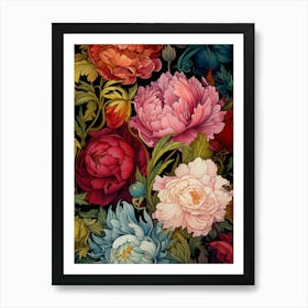 Peonies Wallpaper Art Print