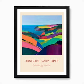 Colourful Abstract Pembrokeshire Coast National Park Wales 1 Poster Art Print