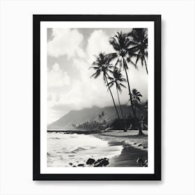 Hawaii, Black And White Analogue Photograph 4 Art Print