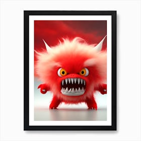 Red Monster 2 Art Print