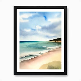 Rainbow Beach, Australia Watercolour Art Print