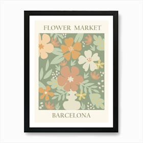 Flower Market Barcelona Art Print