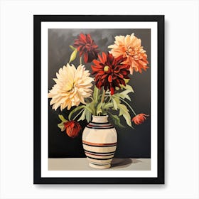 Bouquet Of Gaillardia Flowers, Autumn Fall Florals Painting 1 Art Print