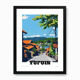 Yufuin Japan Colourful Travel Poster Art Print
