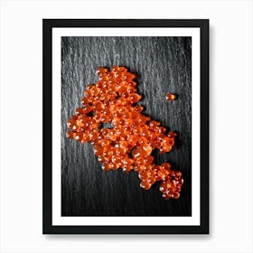 Red caviar — Food kitchen poster/blackboard, photo art Art Print
