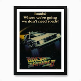 Back To The Future Car 1 Art Print