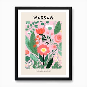 Flower Market Poster Warsaw Poland Art Print