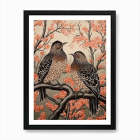 Two Birds Art Nouveau Poster 10 Art Print