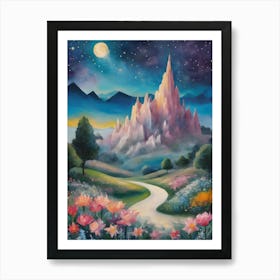 Crystal Mountain ~ Spiritual Ascension Dreamy Art Print