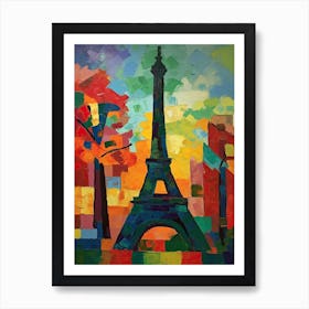 Eiffel Tower Paris France Henri Matisse Style 18 Art Print