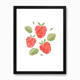 Raspberry Fruit Colourful Food Kitchen Art Nursery Wall Art Print