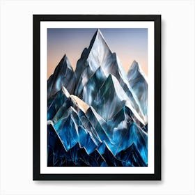 Colorful Acrylic Mountain Art Art Print