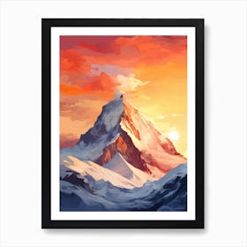 Sunset Mountain Art Print