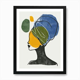 African Woman With Turban 8 Art Print