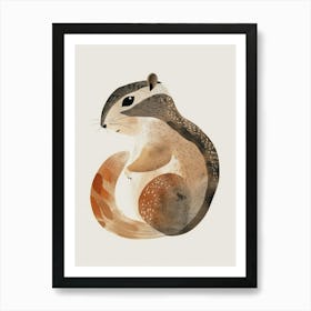 Charming Nursery Kids Animals Chipmunk 2 Art Print