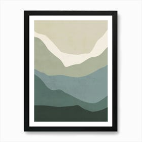 Abstract Mountains - Vc01 Art Print